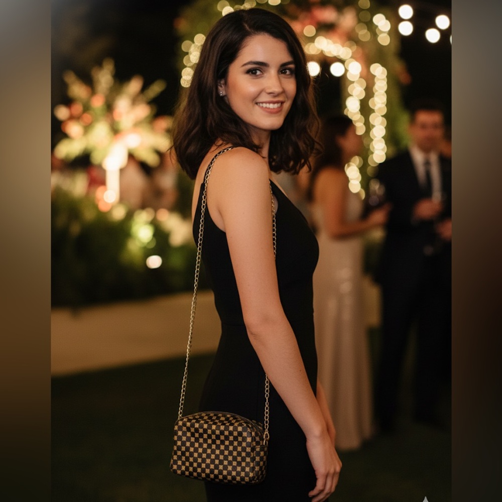 Stylish Checkered Shoulder Bag